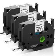 COLORWING Replace for Brother P Touch 18mm TZe-241 TZe241 Tape TZ Laminated White for Brother Ptouch PT-D400 PTD410 PTD600 PT-D610BT Label Printer