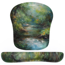 TECKNET Wrist Rest Mat, Keyboard and Mouse Wrist Support Pad Set, Comfortable Memory