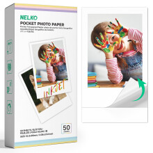 Nelko 52.3x90mm (2.06"x3.54") Premium Photo Paper, 50-Pack Genuine PP01 Pocket Printe