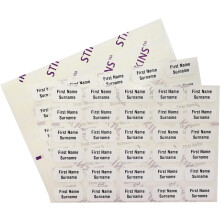 STIKINS by Label Planet 120x Personalised Garment Stickers, Children’s School Uniform/Clothes/Clothing Labels For Kids, Stick In Labelling NO NE