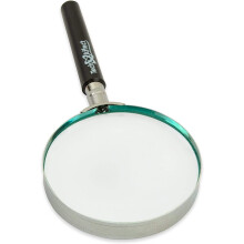 Real Glass Magnifying Glass for Reading - Handheld Magnifier with Strong Magnification for High Clarity - 75mm Diameter