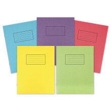 Silvine Exercise Book, 229mm x 178mm, Assorted, Pack of 10 , SV42364