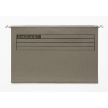 Eastlight Foolscap Suspension Files with Tabs and Inserts for Filing Cabinets, Made in UK, Recycled Manilla, Pack of 50