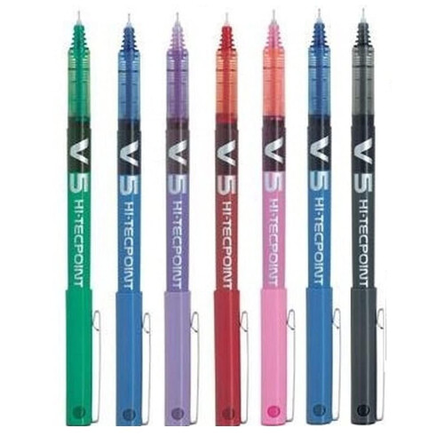 Pilot Pilot BX V5 High Tech Rollerball Pen Assorted Colors 0.5mm Extra Fine Tip 0.3mm Line