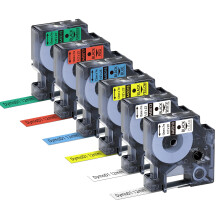 6X MarkField Compatible Label Tape Replacement for Dymo D1 45013 Color Tape 12mm x 7m