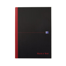 Oxford Black n' Red, A4 Notebook, Casebound, Hardback, 192 Pages, Single Notepad
