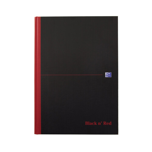 Oxford Black n' Red, A4 Notebook, Casebound, Hardback, 192 Pages, Single Notepad