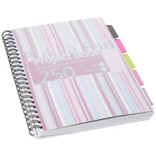 Pukka Pad, A4 Striped Project Notebook 1-Pack - 29.7 x 23cm - Wirebound Notebook with