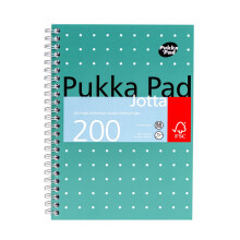 Pukka Pad, A5 Metallic Jotta Book Bulk 6-Pack for Home, School, and Office – 15 x 21cm – Wirebound Notebook with 8mm Lines and 80GSM Paper – Fea