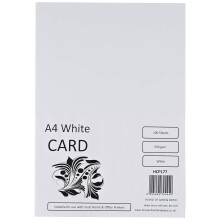 House of Card & Paper A4 250 gsm Card - White (Pack of 100 Sheets)
