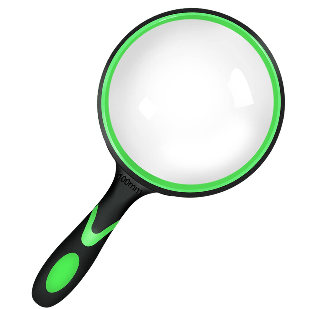 Xinguangfa 100Mm Large Magnifying Glass, Strong Handheld Reading Magnifier Glasses Shatterp