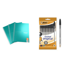 Silvine Luxpad Metallic A4+ FSC Wirebound Notebook - Lined (200 Pages) Pack of 3 & Bi