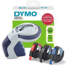 Dymo Embossing Label Maker with 3 Label Tapes | Omega Label Maker