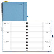 POPRUN Diary 2026 Week to View Large (26.5x21.5 cm) Soft Cover Spiral Diary 26 Appoin