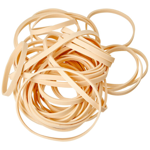 Just Stationery Assorted Size Original Elastic Band, Brown