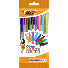 BIC Cristal Ballpoint Pens - Pack of 8 - Assorted Colours (Fashion + Standard) -