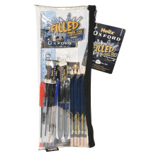 Helix Oxford Complete Stationery Set in 13.5 inch Pencil Case