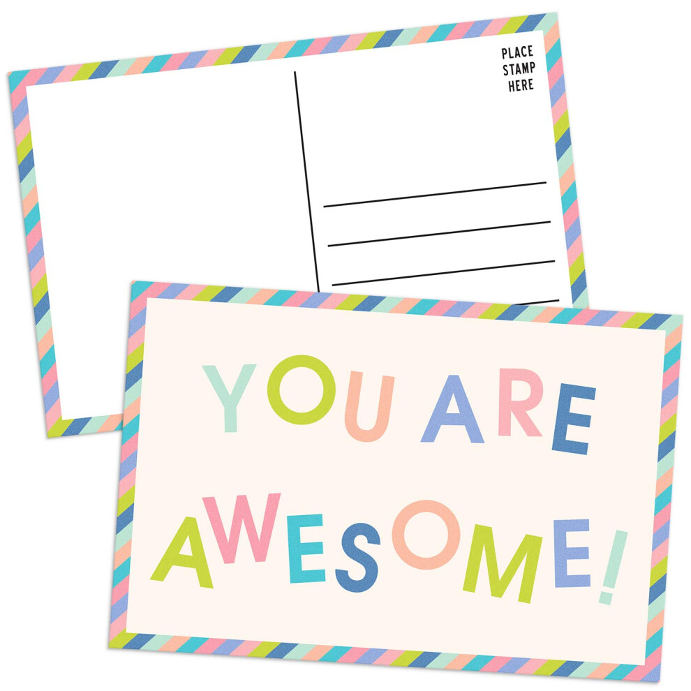 SWEETZER & ORANGE You Are Awesome Cards Postcards Pack (60 Greeting Notes) 4x6 Gratitude for Kids and Adults. Positive Affirmations Cards, Kindness P-image-OPC-PWKSTST-NEW