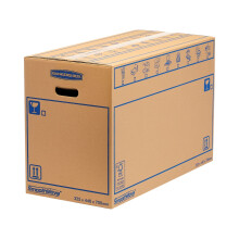 15 BANKERS BOX EXTRA LARGE Strong Moving Boxes, 100L SmoothMove Cardboard for Packing & Moving, Heavy Duty Double Wall for Moving House with Handles