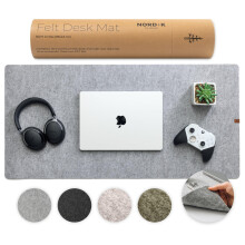 Nordik Large Felt Desk Mat - Marle - 89 x 43 cm - Full Desk Cover Keyboard and Mouse