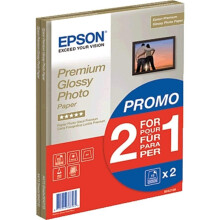 Epson Premium Glossy Photo A4 Paper 2-for-1 (Pack of 15 + 15 Free) C13S042169, W