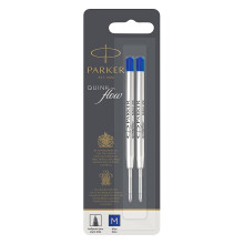 Parker Ballpoint Pen Refills | Medium Point | Blue QUINKflow Ink | 2 Count