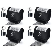 Vantamo Identity Theft Protection Roller Stamp Wide Kit, Including 3-Pack Refills - f