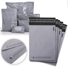Sabco - Grey Mailing Bags - Plastic Self Seal Postal Bags, Multiple Sizes and Pack Quantities (100, 15 x 18)