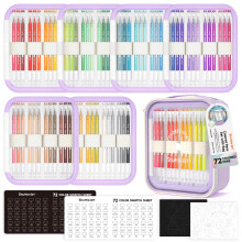 Shuttle Art Acrylic Gel Pens Set, 0.6mm 72 Colours Glitter Gel Pens for Colouring, Co