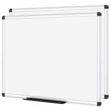 VIZ-PRO Magnetic Whiteboard 120 x 90 cm, 2 Pack, Dry Erase White Board with Pen Tray,