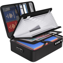 ENGPOW Fireproof Document Box with 5200 Heat Insulated,Multi-Layer Waterproof & Fire