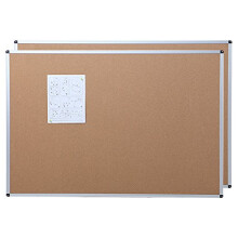 VIZ-PRO Cork Notice Board, 2 Pack, 110x75 cm, Silver Aluminium Frame