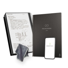 Rocketbook Core Reusable Spiral Notebook, Letter Size 21 cm x 29.7 cm, Black - Lined Pages, App-Connected, Erasable, Durable Cover, Ideal for School,