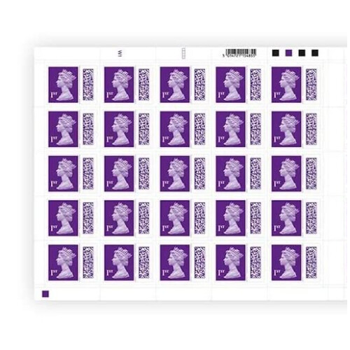 25 x 1st Class Barcoded Stamps Royal Mail