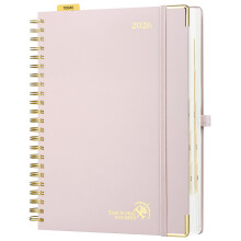 POPRUN Page A Day Diary 2026 A4 Day to Page Even Weekend 26 Spiral Hardcover Daily Pl