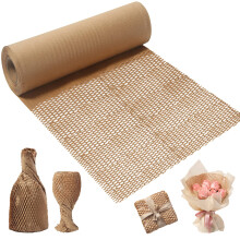 Honeycomb Packaging Paper - 30cm X 30M Brown Packing Paper for Moving House, Shipping Fragile Items, Wrapping Gifts - Bubble Wrap Alternative, Shock-