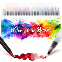 Amteker Watercolour Brush Pens Set, 24+2 Brush Pens with Soft Flexible, Art Supplies Pens, Art Set for Kids Teenagers, Gifts for 10 Year Olds Girls,