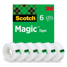 Scotch Magic Tape, 6 Rolls, 19 mm x 33 m - General Purpose Sticky Tape for Docum