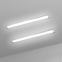 muzha 2 Packs LED Batten Lights 4FT 40W 6500k Daylight,Low Profile Wall or Ceiling Surface Mounted Fitting for Offices, Warehouse, Garages, Basements
