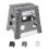 Heavy Duty Foldable Stool for Adults, Large Foldable Step Non-Slip Folding Stools Portable Plastic Collapsible Step for Kids - Grey 1
