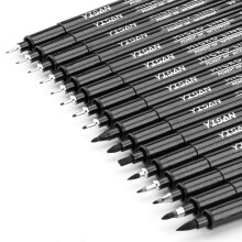 YISAN Fineliner Black Drawing Pen, Pigment Liner 16 Sizes, Art Pens, Manga Pens, Call