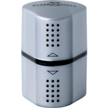 Faber-Castell Trio Pencil Sharpener Tub Box GRIP 2001 Silver