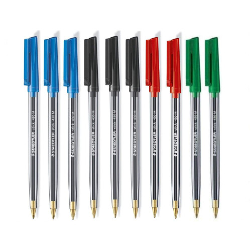 Staedtler STAEDTLER Stick 430M Ballpoint Pen Medium Mixed Colours x 10