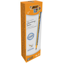 BIC Kids Jumbo Triangular Learner Pencils with Blue Barrels, Extra Large HB Graphite Pencils, Pack of 12