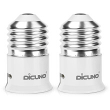 DiCUNO E27 to B22 Socket Converter, Screw to Bayonet Socket Adapter, ES to BC Lamp Base Adapter for LED Bulbs and Incandescent and CFL Bulbs (2 Packs