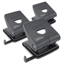 Rapesco 1738 Business Pack: Germ-Savvy Antibacterial 827-P 2-Hole Punch, 30 Sheet Cap