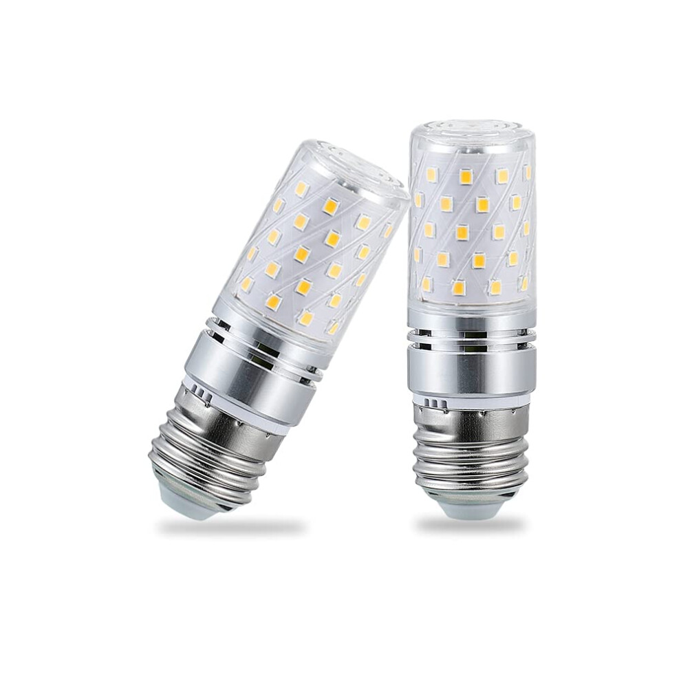 Ybtop 12W E27 Led Corn Screw Bulbs,1200Lm 3000K Warm ,100W Incandescent Bulbs Equivalent,Not-Dimmable,2-Pack White 57259277