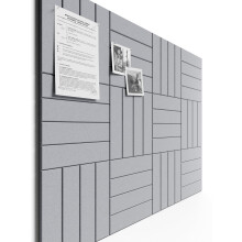Bumusty Large Cork Board Alternative 48"x36" Felt Bulletin Board Tiles, with 30 Pushp