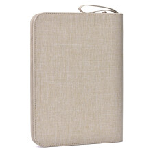Lanxivi 48 Fountain Pen Case Tan Organizer Bag, Waterproof Canvas Pen Display Holder