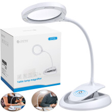 eSynic Magnifying Lamp Popular 5X 10x Magnifying Glass with Light Hand Free Magnifier